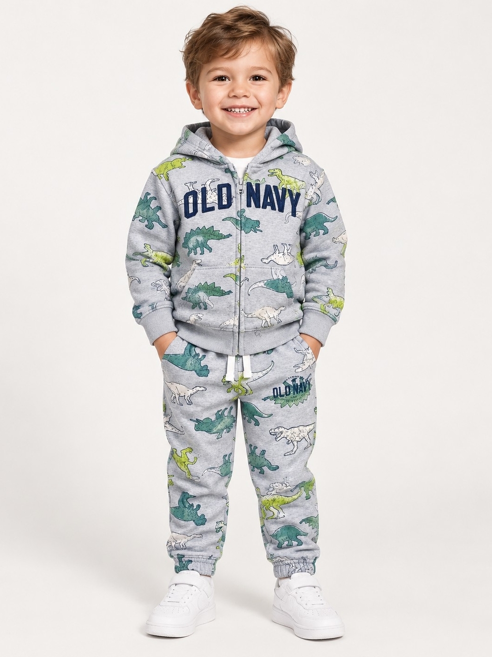 Old Navy Boys 2-Piece Dinosaur Jogger Set Sz 3T